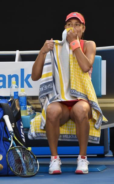 Drammatico fuori programma nel corso del match di Ana Ivanovic contro Madison Keys. Sul punteggio di 6-4, 1-0 il match  stato interrotto per un malore del coach della serba, qui visibilmente preoccupata